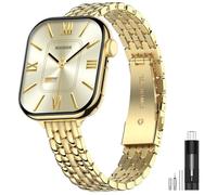 MioHHR Thin Metal Strap Compatible with Apple Watch 38mm 40mm 41mm 42mm 44mm 45mm 49mm Stainless Steel Chain Strap for iWatch Series 11 10 9 8 7 6 5 4 3 2 1, gold, 42mm(Series 10) 41mm 40mm 38mm