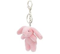 Miokkley Cute Bunny Plush Keychain for Backpack, 3.5" Inch Mini Rabbit Keychain Purse Charm Pendant Gift for Girls Women, Pink, S