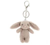Miokkley Cute Bunny Plush Keychain for Backpack, 3.5" Inch Mini Rabbit Keychain Purse Charm Pendant Gift for Girls Women, Gray Pink, S
