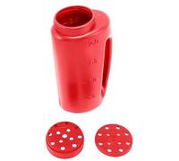 Miokycl Handheld Fertilizer Spreader Hand Held Grass Seed Spreader Crop Spreading Salt Sowing Pot (Red)