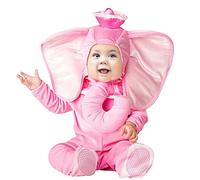 Miolasay Toddler Cartoon Animal Christmas Costume Halloween Party Cute Jumpsuit Suits for Baby Girls Boys Role-playing Cosplay (A-Pink Elephant, 12-18 Months)