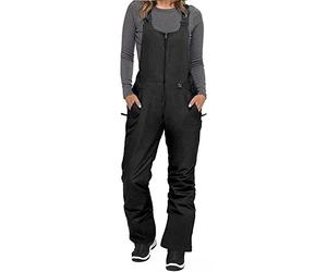Miolasay Women's Winter Snow Bibs Sleeveless Ski Overalls Adjustable Shoulder Strap Jumpsuit Waterproof Insulated Bib Snowpant
