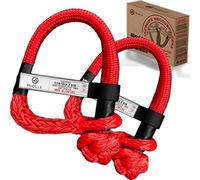 Miolle Synthetic Soft Spectra Shackles 7/16x6” - 38,300 lbs MBS - for Off-Road Recovery, Towing & More - Braided Spectra Sleeve & Storage Bag Included