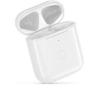 MIOLLYBO Wireless Charging Case for AirPods 1st & 2nd Generation, Replacement Charger Case Compatible with AirPods 1 & 2 with 550mAh Battery, Bluetooth Sync Pairing Button & Lightning Port (White)