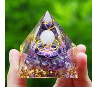 MIONGKI Crystals Stone Orgone Pyramid Energy Generator Natural Amethyst Peridot Reiki Chakra Meditation Tool Room Decor