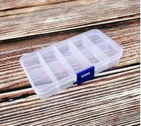 MIONGKI Jewellery BoxTransparent Container Stones Packing Plastic Removable Nail Art Tool Storage Case 10/15/24 Grids