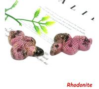 MIONGKI Snake Statue Natural Stone Obsidian Reiki Healing Crystal Hand Carved Animal Figurine Energy Gem Crafts Home Gifts 2"