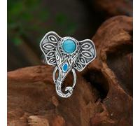 MIONGKI The Ring Color Creative Elephant for Women Men Personality Party Cute Animal Jewelry Gift Accessories
