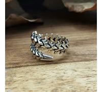 MIONGKI The Ring Keel Spine For Women Men Antique Silver Hyperbole Centipede Open Hip Hop Jewelry Fashion