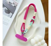 MIONGKI Trendy Mobile Phone Universal Dopamine Color Handmade Strap Outdoors Commute Portable Short Wrist Rope Keychain