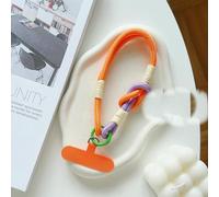 MIONGKI Trendy Mobile Phone Universal Dopamine Color Handmade Strap Outdoors Commute Portable Short Wrist Rope Keychain