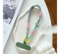 MIONGKI Trendy Mobile Phone Universal Dopamine Color Handmade Strap Outdoors Commute Portable Short Wrist Rope Keychain