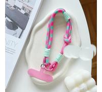 MIONGKI Trendy Mobile Phone Universal Dopamine Color Handmade Strap Outdoors Commute Portable Short Wrist Rope Keychain