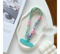 MIONGKI Trendy Mobile Phone Universal Dopamine Color Handmade Strap Outdoors Commute Portable Short Wrist Rope Keychain