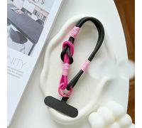 MIONGKI Trendy Mobile Phone Universal Dopamine Color Handmade Strap Outdoors Commute Portable Short Wrist Rope Keychain