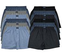 MioRalini 12 Men's Cotton Boxer, Model: 12 Pairs Button Fly 05-04, 4X Large (16.0 in)