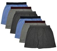MioRalini 6 Men's Cotton Boxer, Model: Without Fly Set 11, 2X Large (14.5 in)