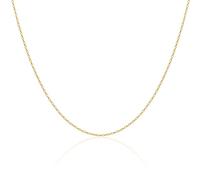 MIORE 18CT Gold Plated 925 Sterling Silver Necklace For Women, Anchor Chain, Silver Chain 46 cm Long, Hypoallergenic Jewellery For Women Made in Italy, Delivered In Jewellery Box
