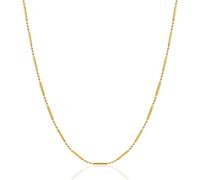 MIORE 18CT Gold Plated 925 Sterling Silver Necklace for Women with Bars And Balls, Silver Chain 47cm long, Hypoallergenic Necklace, Jewellery For Women Handmade in Italy, Delivered in Jewellery Box