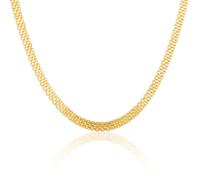 MIORE 18CT Gold Plated 925 Sterling Silver Necklaces For women, Silver Chain 45cm Long, Hypoallergenic Necklaces For Women Handmade in Italy, Delivered in Jewellery Box