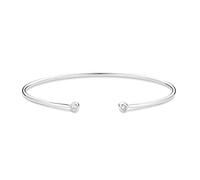 MIORE 9 carat 375 white gold bangle bracelet with 0.11 ct diamonds