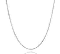 MIORE Curb Chain Sterling Silver Necklace for Women 925 Sterling Silver 1.4mm Thickness, 45cm Length with Lobster Claw Clasp, Made in Italy, Comes in Jewellery Box