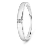 Miore diamond engagement ring in 9 kt 375/1000 white gold with 0.02 ct brilliant cut diamonds