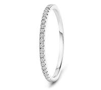 MIORE Diamond Eternity Ring for Women in 9 kt 375 White Gold with 0.08 ct brilliant cut diamonds