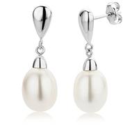 Miore Earrings Women Freshwater Pearls Drop earrings White Gold 9 Kt / 375