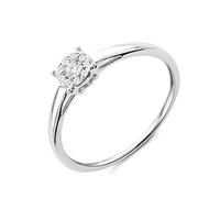 MIORE engagement ring 9kt 375 whit gold with 0.10 ct brilliant cut diamonds