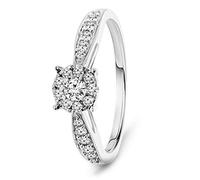 MIORE engagement ring for women in 9 kt 375 white gold with brilliant cut diamonds 0.30 ct
