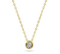 MIORE Neck-Pendant Diamond Necklace, 9kt Yellow Gold Necklace for Women with Natural Diamonds, Solid Gold Necklace 45 cm- Delivered with Jewellery box