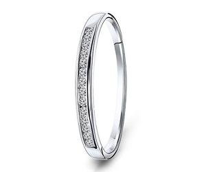 Miore Ring Women Eternity Diamonds 0.10 ct White Gold 18 Kt / 750