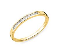 Miore Ring Women Eternity Diamonds 0.10 ct White Gold 9 Kt / 375