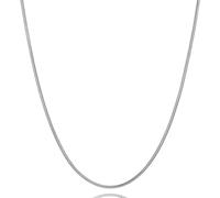 MIORE Silver Chain Necklace for Women, 925 Sterling Silver, 1.4mm Thickness and 45cm Length, Classic Sterling Silver Necklace Suitable for Pendants, Made in Italy, Comes in Jewellery Box