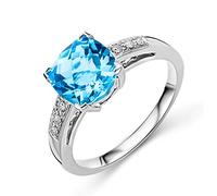 Miore Women's Engagement Ring 9 Carat (375) White Gold with Diamonds 0.06 Carat Gold