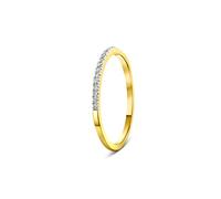 MIORE Women's Eternity Ring in White Gold - 9ct 375 Yellow Gold with Brilliant Diamonds 0.09 Carat, Yellow Gold,White Gold/Yellow Gold, Diamond