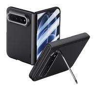MiorMiar Matte Case for Xiaomi 18 Fold with Stand (Black,HD Screen,No Coil) | Frosted PC Protective Cover, Lens Bracket, Built-in Magnetic Coil, HD/Privacy Screen Protector, Wireless Charging