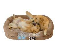 Miorun Orthopedic Dog Bed for Extra Large Dogs, Egg Crate Memory Foam, Fluffy Fur Sofa with Comfortable Sides, Soft and Large Dog Couch Bed with Washable Removable Cover and