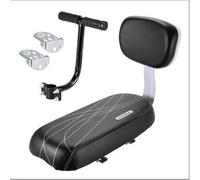 Miosugo Bicycle Rear Seat Cushion Armrest Footrest Set, Child Bike Seat, Bicycle Footrest, Bicycle Footrest with Backrest (Black)