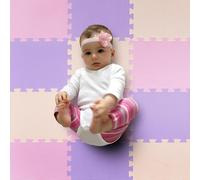MioTetto Foam Floor Tiles for Kids - Non-Toxic Comfortable Baby Play Mat and Interlocking Foam Tiles, Fits with 50x50 Playpen Mat for Crawling & Development, Soft Play Mat for Babies 6-12 Months