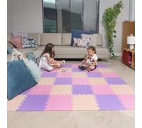 MioTetto Foam Floor Tiles for Kids - Non-Toxic Comfortable Baby Play Mat and Interlocking Foam Tiles, Fits with 74x74 Playpen Mat for Crawling & Development, Soft Play Mat for Babies 6-12 Months
