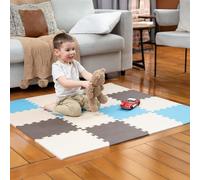 MioTetto Foam Floor Tiles for Kids - Non-Toxic Comfortable Baby Play Mat and Interlocking Foam Tiles, Fits with 50x50 Playpen Mat for Crawling & Development, Soft Play Mat for Babies 6-12 Months