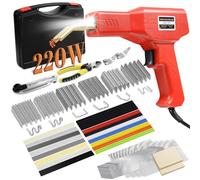 150W Plastic Welder,Plastic Welding Kit Car Bumper Repair 800pcs Hot Staples & 56pcs 7 Types of Welding Plastic Welding Rods for Car Bumper Plastic Crack Repair (Red)