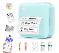 Miouca Label Maker Machine with Tape - 14 Sizes Mini Sticker Printer Bluetooth Label Printer for Home Office Organization, Portable Thermal Sticker Maker Print Pod with Multiple Templates for Phone