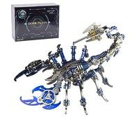 Mious 3D Metal Puzzle Model Kit, 3D Metal Scorpion King DIY Model Kit, DIY Stainless Steel Jigsaw with Tool (200PCS+/Blue)