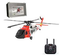 Mious F09-S UH-60 BlacckHawk 1:47 Scale RC Helicopter, 2.4G 6CH 6G/3D Stunt Mode With GPS Positioning, Flybarless Military Helicopter With LED Lights, Adult Collectible Gift