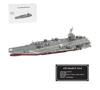 Mious MOC-192566 1/300 Scale Gerald R-FOD Nuclear US Aircraft Carrier Building Block Set, Collection for Military Enthusiasts and Adults (6354 Pieces)