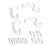 MiOYOOW 2 Pair Baseball Bat Wall Mount, Acrylic Horizontal Baseball Bat Holder Baseball Bat Display Rack Brackets with Hidden Screws for Display