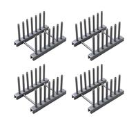 MiOYOOW 4PCS Cutting Board Organizers, Dish Plate Storage Rack Stand Pot Lid Organizer for Cupboard and Countertop